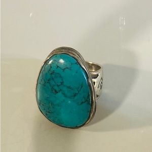 Retired Silpada Sterling Silver Turquoise Ring